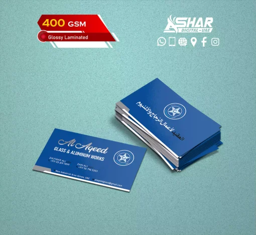 Business cards play a crucial role in making a lasting impression and fostering connections with clients. Choosing top-notch business cards is key to leaving a positive impact on potential clients. We are proud to offer premium quality business cards at unbeatable rates in the UAE. For more information on our products, simply click the "Buy via WhatsApp" button.